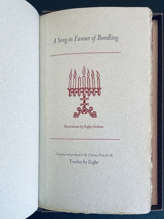 A Song In Favour of Bundling. Traditional American Ballad. [Design Binding]