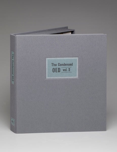 Item #11411 The Condensed OED Vol. 2 [Artist Book] [Deluxe]. Sarah Hulsey