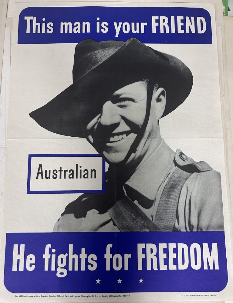 Item #13893 This Man is Your Friend / Australian / He Fights for Freedom