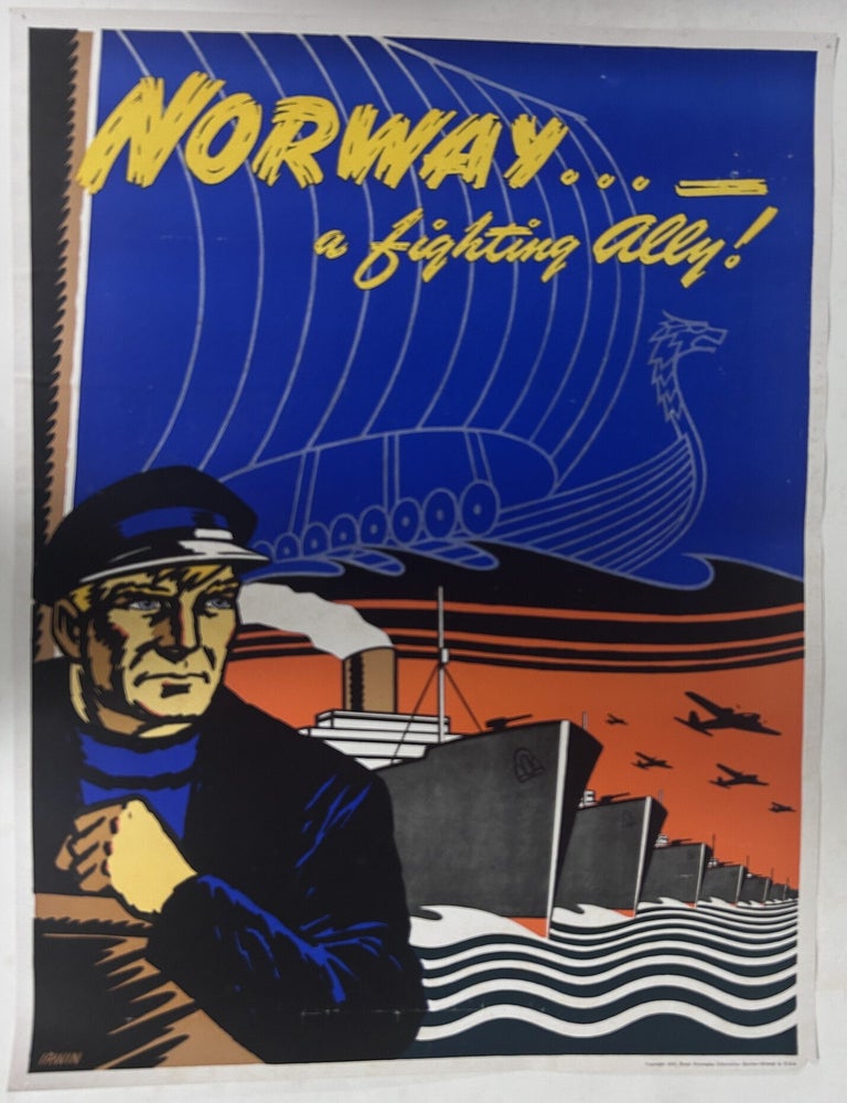 Item #13900 World War II Norwegian Naval_Resistance Poster Collection: Sabotage in Norway-Plagues...