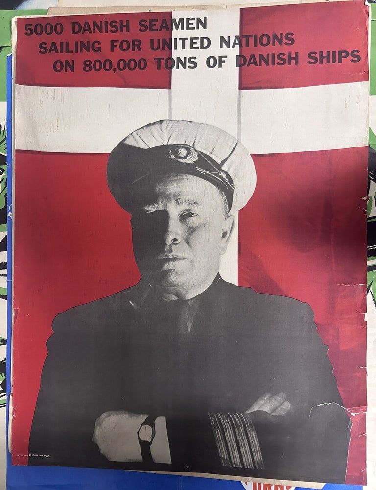 Item #13901 World War II Danish Naval_Resistance Poster Collection: 5000 Danish Seamen Sailing...