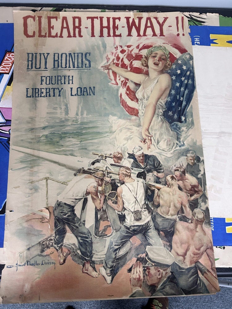Item #13902 Clear The Way!! Buy Bonds - Fourth Liberty Loan. Howard Chandler Christy