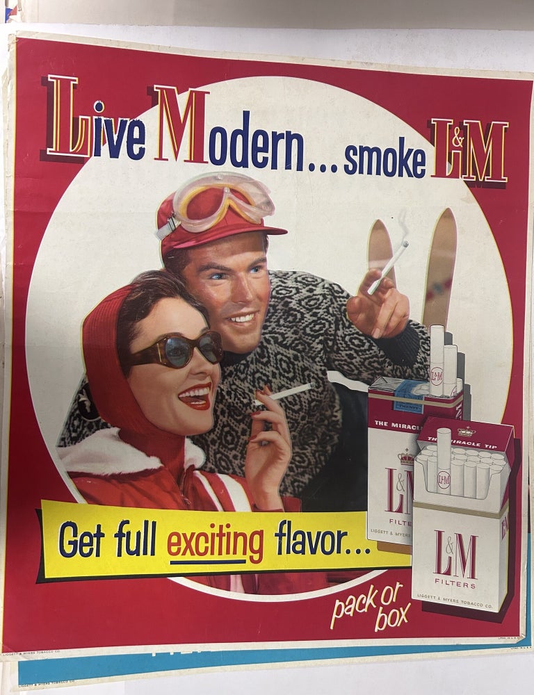 Item #13920 Live Modern...Smoke L&M // [skiing theme] Cigarette Advertising Poster