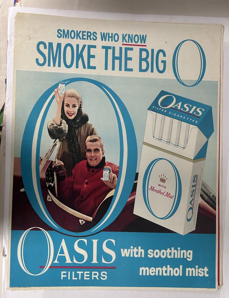 Item #13921 Smokers Who Know...Smoke the Big O...// Cigarette advertising poster