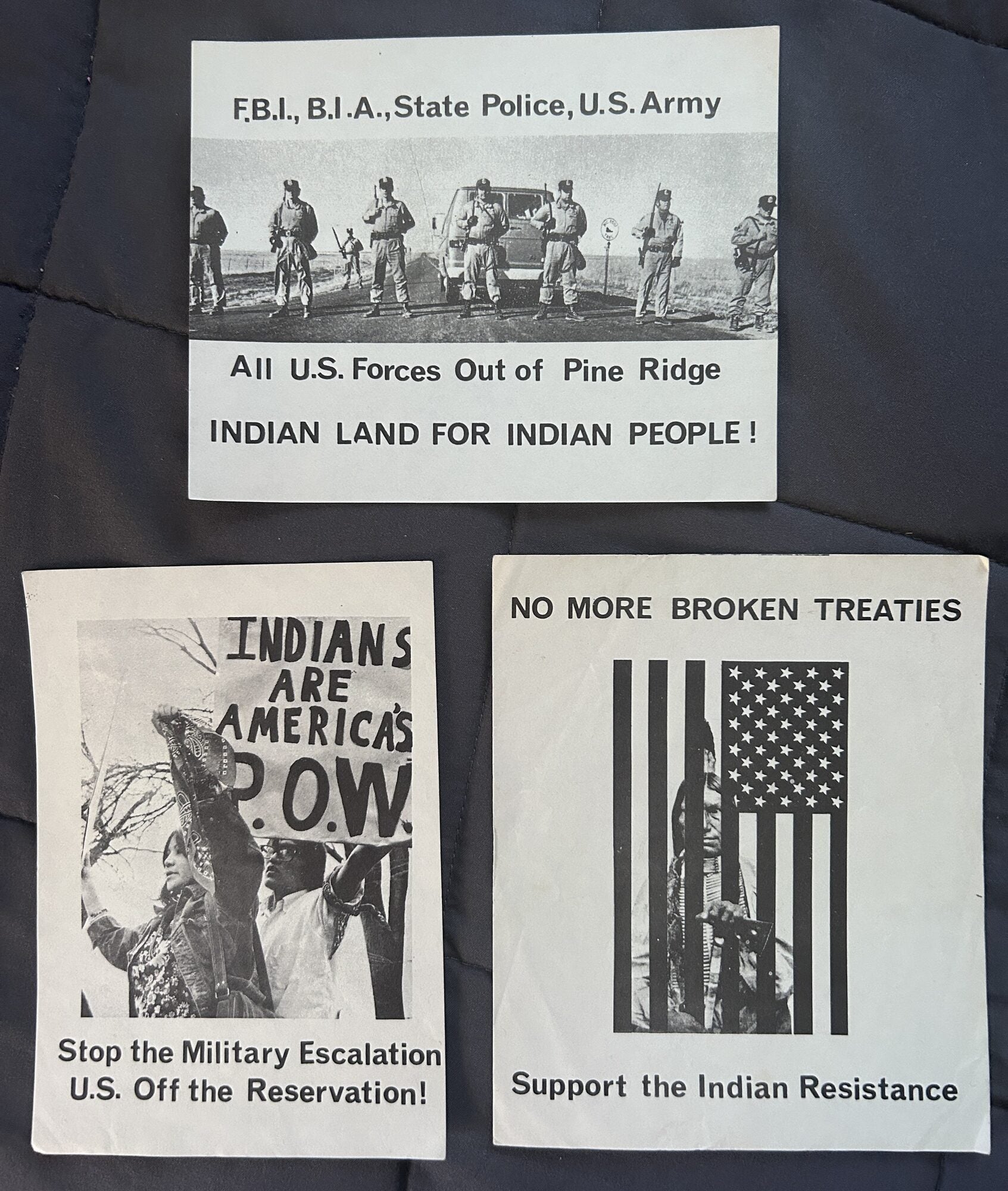 Item #13986 American Indian Movement (AIM) protest leaflets [Three]