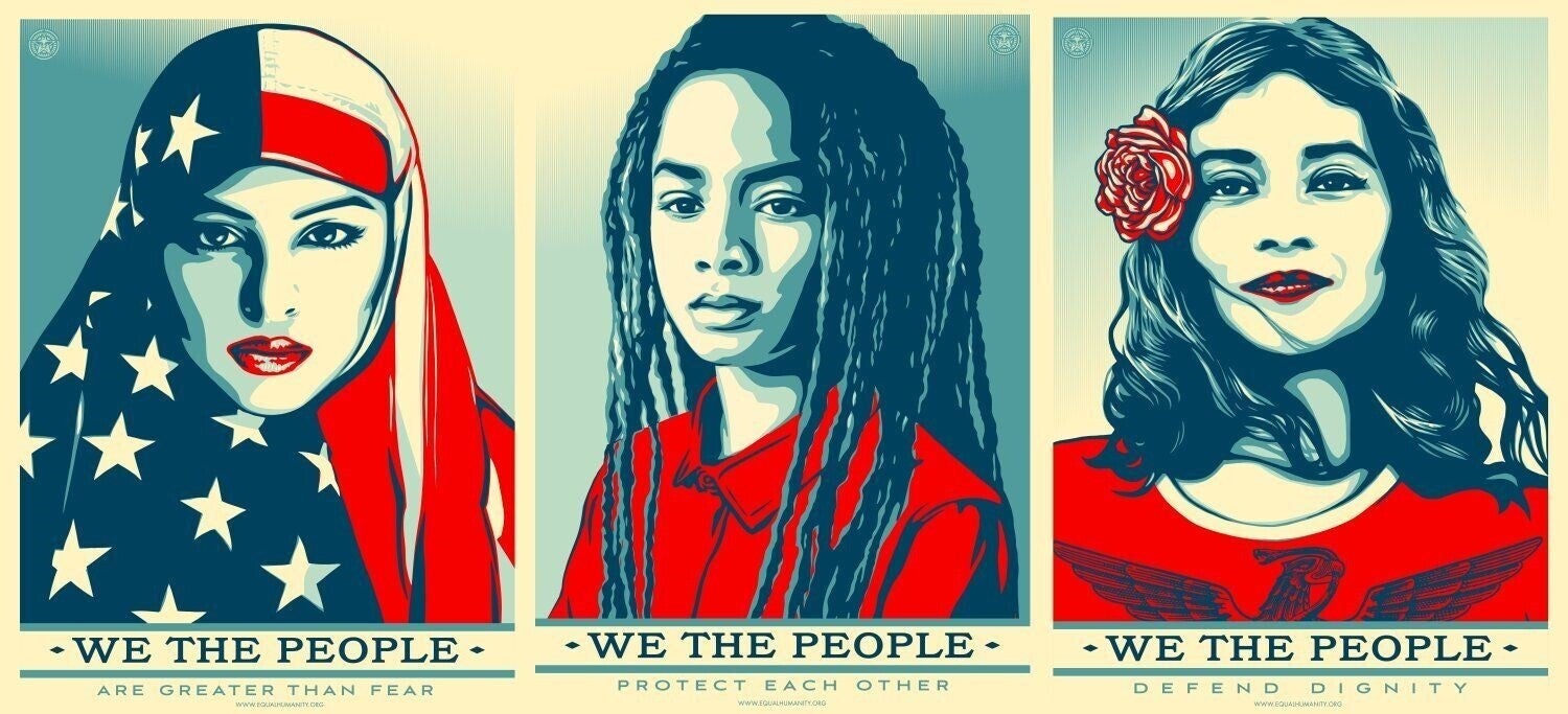 Item #9343 We The People [Shepard Fairey Political Posters Set]. Shepard Fairey.