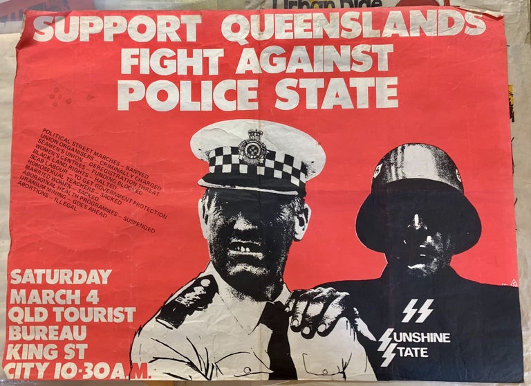 Item #9838 Support Queenslands Fight Against Police State. Chips Mackinolty